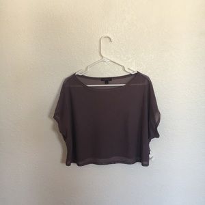 Mesh Purple Cropped Top